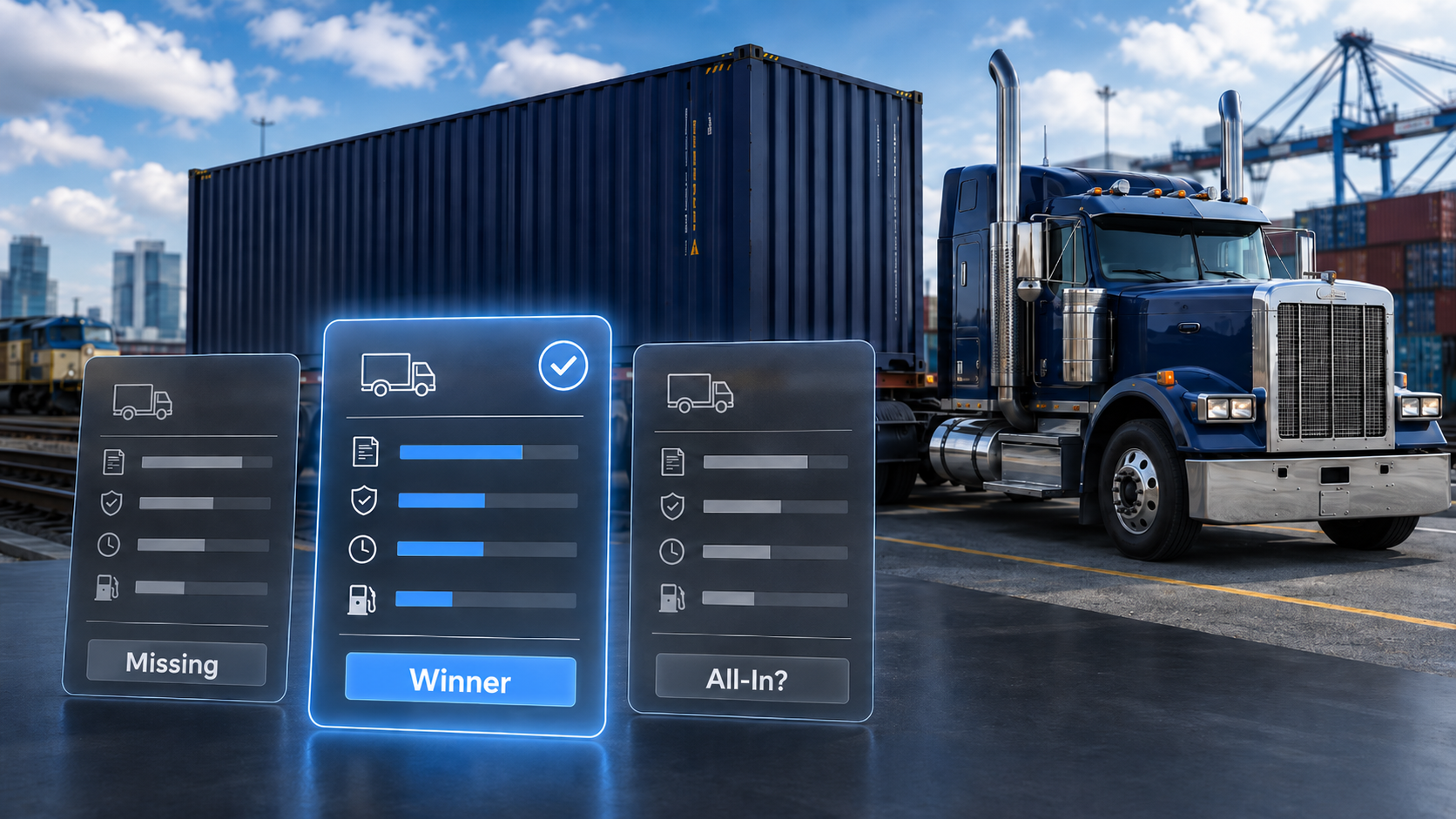 shipper comparing drayage rate quotes